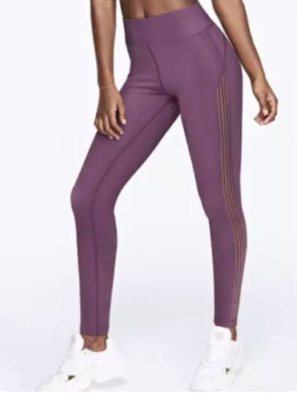 PINK VS Ribbed leggings plum 2020 release, Waistband and mesh design size M